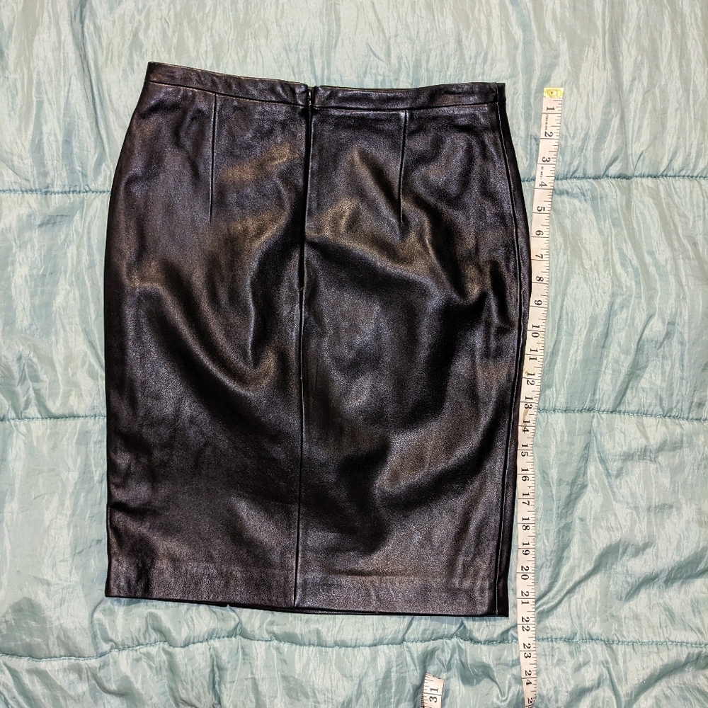 Michael kors black leather Knee Length skirt 29 waist - Picture 4 of 5